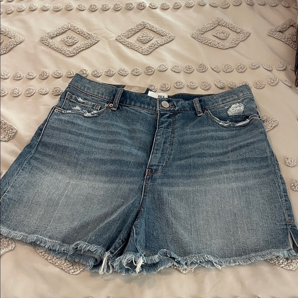 BKE Distressed Blue Jean Shorts